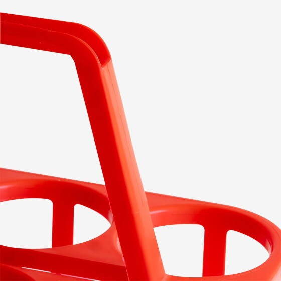Basket for Bottles 6 x 1 L - Red