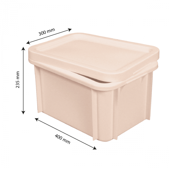 40 x 30 storage container with lid - 15 L - pink