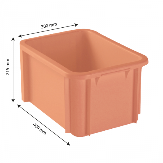 40 x 30 storage container - 15 L - terracotta
