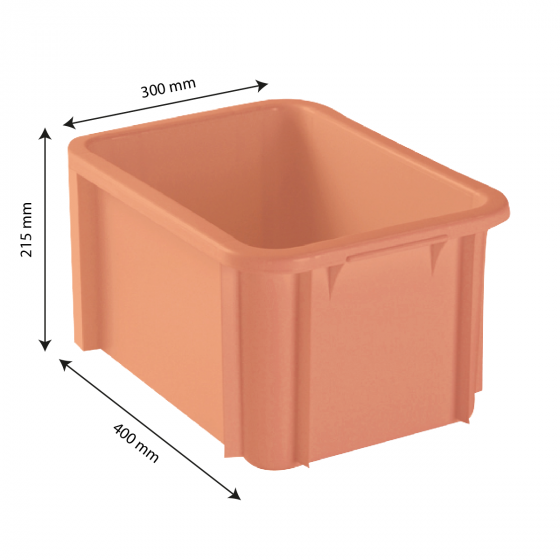 Bac renforcé 400 x 300 15 L - terracotta