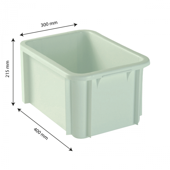 40 x 30 storage container - 15 L - light green