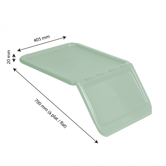 Lid for 40 L and 80 L storage container - light green