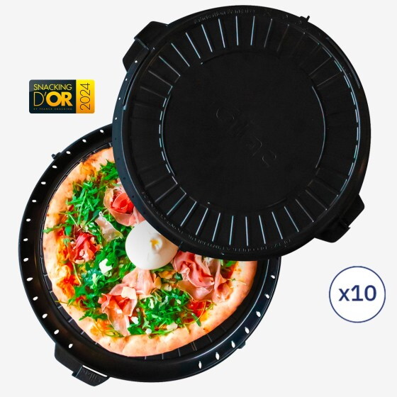 Reusable round box GILAC - pack of 10 - 2 colours