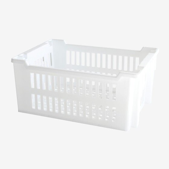 Stackable nestable openwork crate 400 x 300 x 175 mm - 14 L - 2 colours