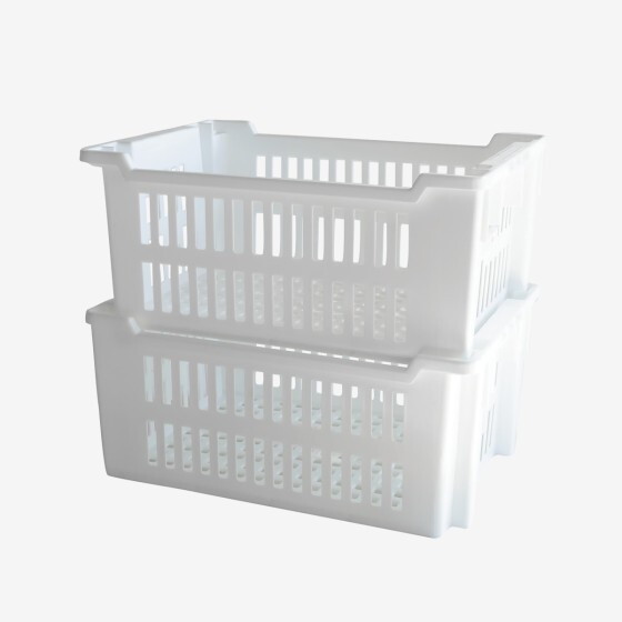 Caisse ajourée empilable emboîtable 400 x 300 x 175 mm - 14 L - 2 couleurs