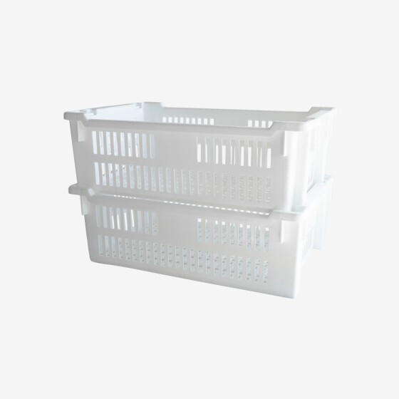 Caisse ajourée empilable emboîtable 600 x 400 x 200 mm - 30 L - 2 couleurs