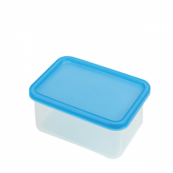 Translucent airtight box + blue lid