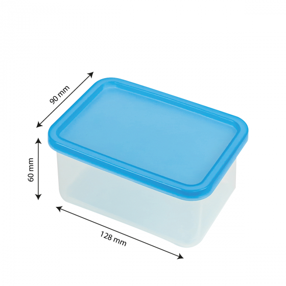 Translucent airtight box + blue lid