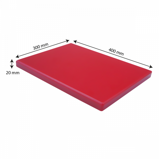 Smooth chopping board 400 x 300 x 20 HACCP