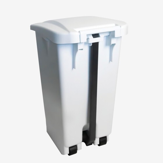 Eco pedal container + lid white 60 L, 80 L, 120 L