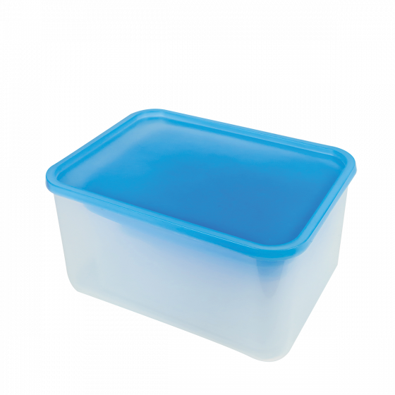 Translucent airtight box + blue lid