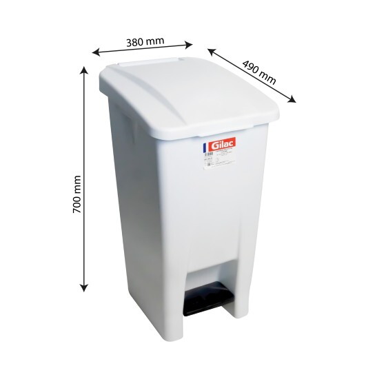 Poubelle à pédale économique 60 L, 80 L, 120 L - avec roues - 5 couleurs