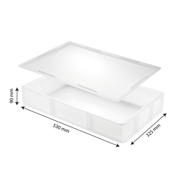 Lot dough container - 530 x 525 x 90 mm - GN1/1  - white