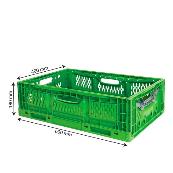 Caisse pliable empilable Lift-Lock - 600 x 400