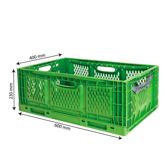 Caisse pliable empilable Lift-Lock - 600 x 400