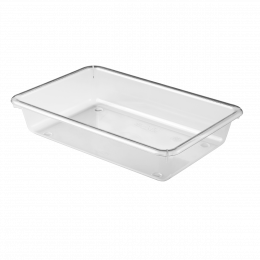 Flat tray in ABS - clear