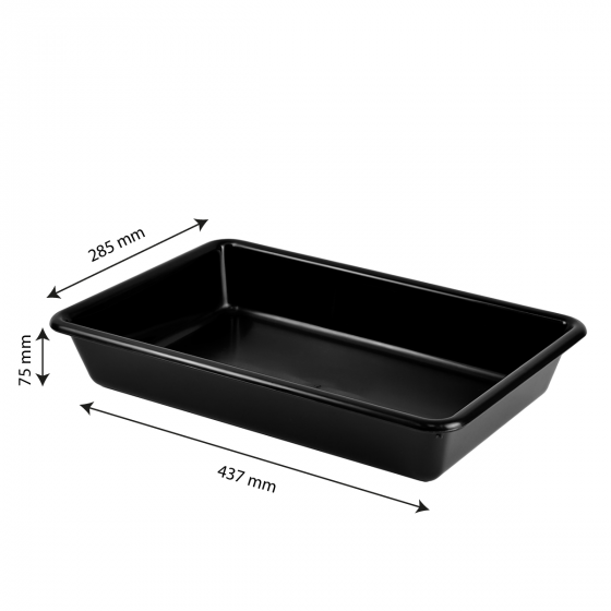 Bac plat noir
