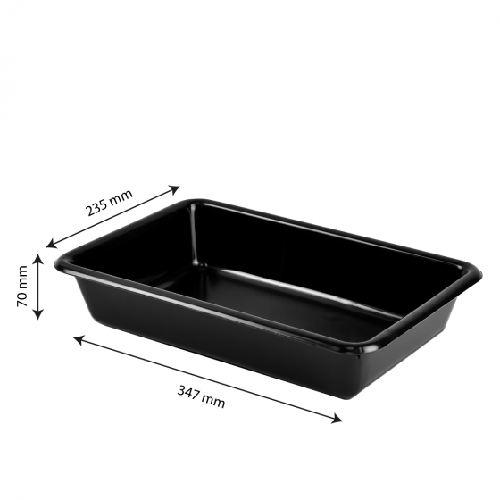 Black flat tray