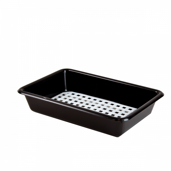 Black flat tray