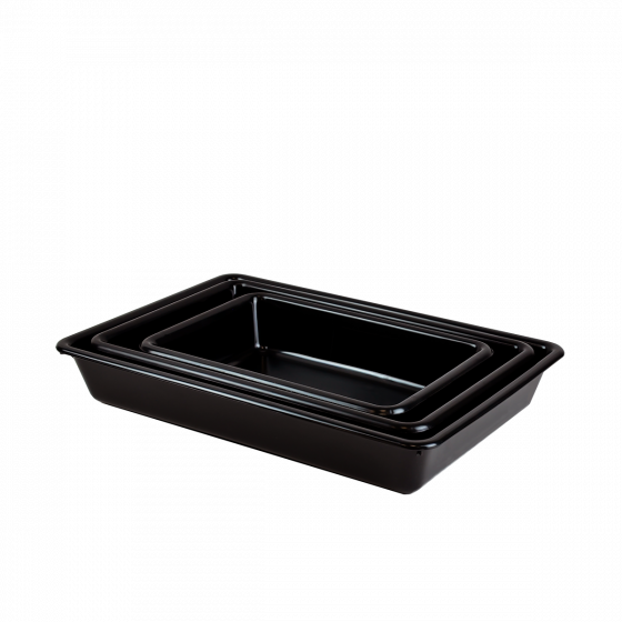 Black flat tray