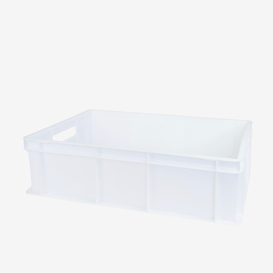 Bac renforcé empilable 600 x 400 mm - 32 L, 42L, 64L - blanc