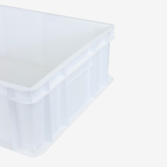 Bac renforcé empilable 600 x 400 mm - 32 L, 42L, 64L - blanc