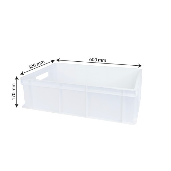 Bac renforcé empilable 600 x 400 mm - 32 L, 42L, 64L - blanc