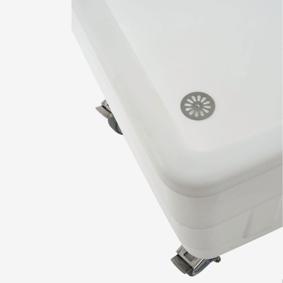 Bac grand volume double-paroi - chape inox