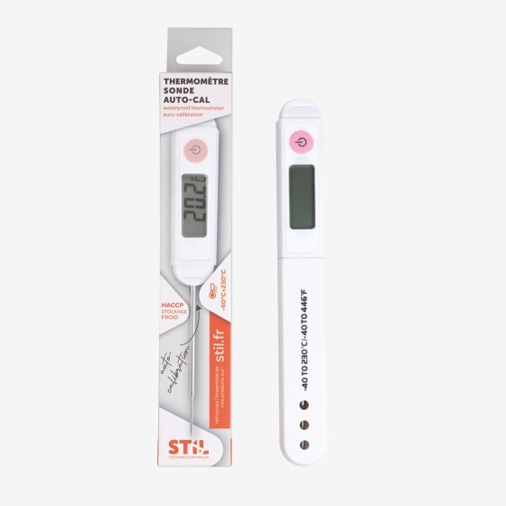 Thermomètre à sonde en inox étanche 80 mm