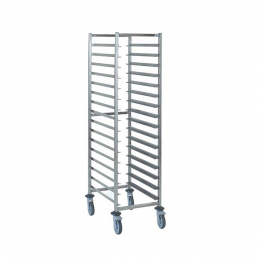 16-rack stainless steel trolley