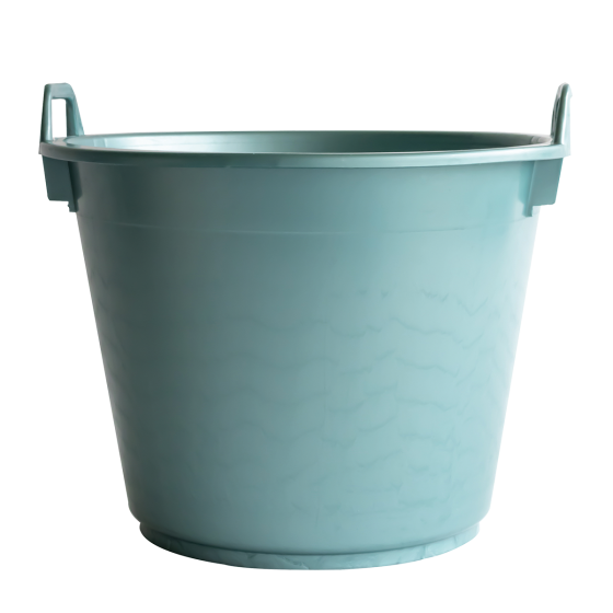 Round soft tub with handles - 40 L - green