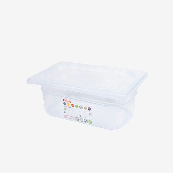 Bac gastronorme GN1/4 HACCP + couvercle - 100 mm - 2,6 L - Lot de 2