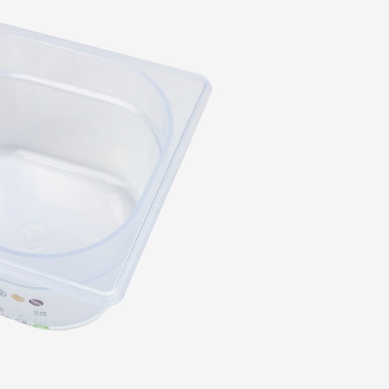 Gastronorm container + lid - GN1/4 HACCP - 100 mm - 2,6 L - Set of 2