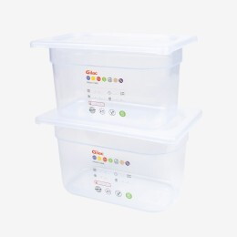 Gastronorm container + lid - GN1/4 HACCP - 150 mm - 3,8 L - Set of 2