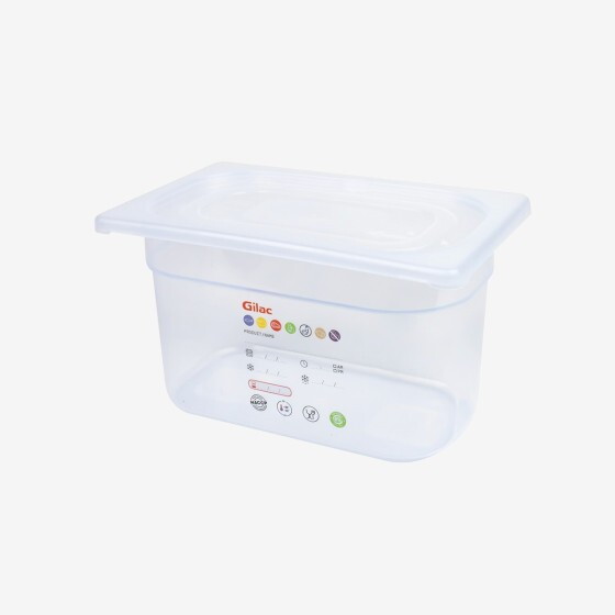 Gastronorm container + lid - GN1/4 HACCP - 150 mm - 3,8 L - Set of 2