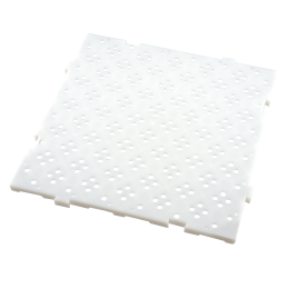 Lot de 4x caillebotis HACCP 50 x 50 cm, épaisseur 22 mm - 1m² - blanc