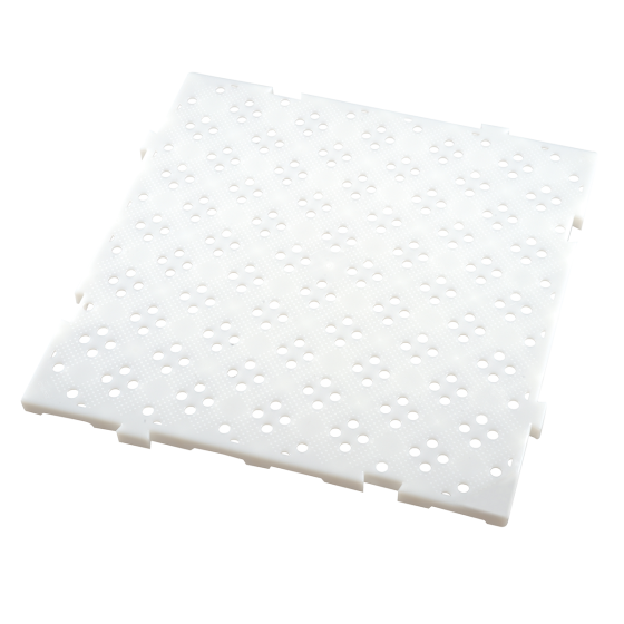 Lot de 4x caillebotis HACCP 50 x 50 cm, épaisseur 22 mm - 1m² - blanc