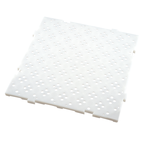Set of 4x HACCP duckboard - 500 x 500mm, 22mm thick - 1m² - white