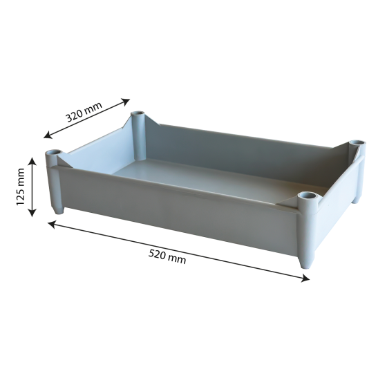 Bac sur pieds empilable 520 x 320 mm - 11 L - 2 couleurs