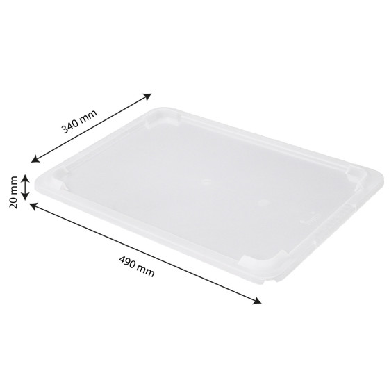 Couvercle pour Bac Plat - 2 L à 10 L - transparent