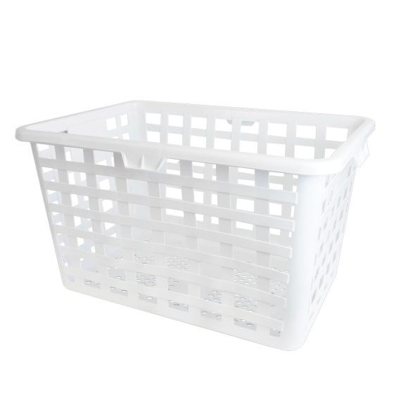 Large model wicker basket 800 x 560 x 470 mm - 112 L - white