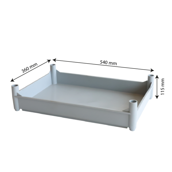 Bac sur pieds empilable 540 x 360 mm - 10 L - 2 couleurs