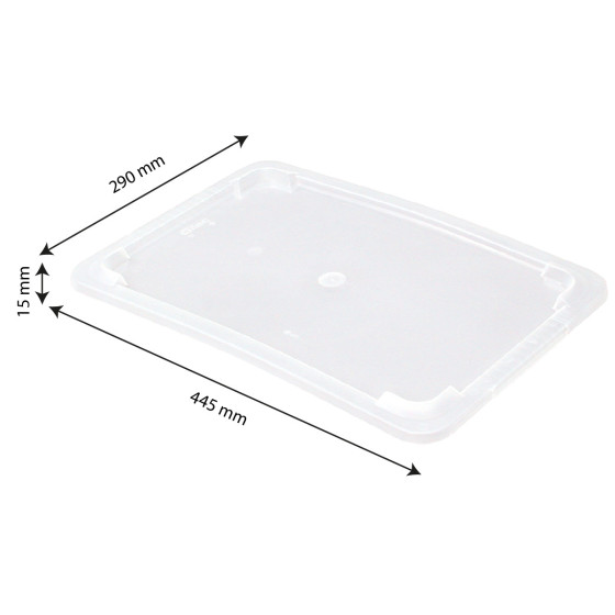 Couvercle pour Bac Plat - 2 L à 10 L - transparent