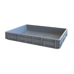 Stackable reinforced container 800 x 600 x 130 mm - 45 L - grey