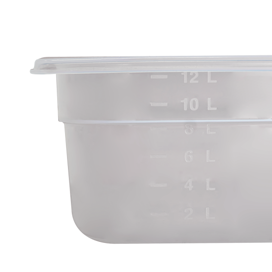 Bac gastronorme GN1/1 HACCP + couvercle - 100 mm - 13 L - Lot de 2