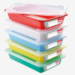 Bacs plat témoin + couvercle - lot de 5