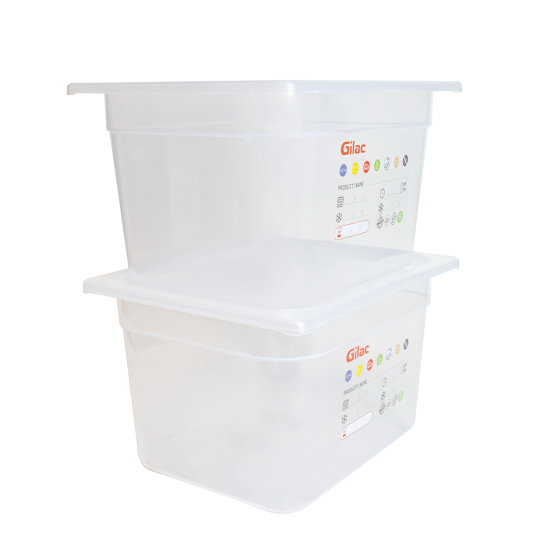 Gastronorm container + lid - GN1/2 HACCP - 200 mm - 12 L - Set of 2