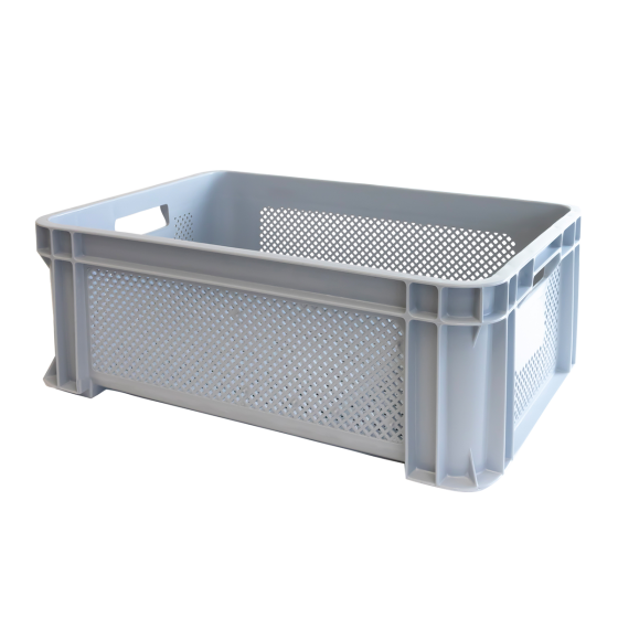 Finely perforated reinforced crate with handles 545 x 390 mm - 30 L and 45 L - 2 colours