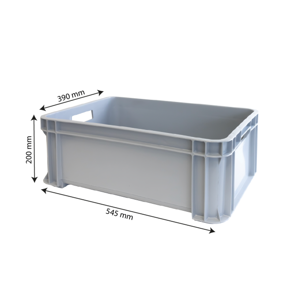 Bac renforcé empilable avec poignées 545 x 390 mm - 30 L et 45 L - 2 couleurs