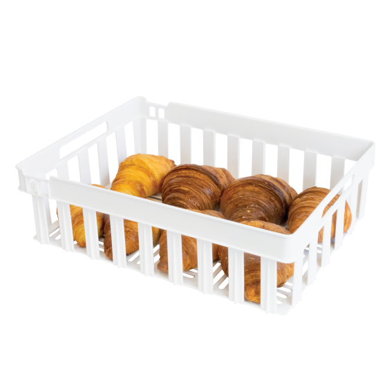 Stackable nestable openwork crate 400 x 300 x 120 mm - 13 L - 2 colours